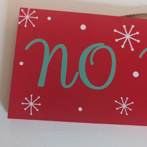 NWT! Retro 'No Humbugging' Red Christmas MCM Sign Michael's Holiday Home Decor - Picture 4 of 12